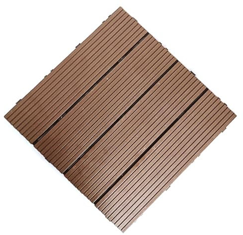HGOuhK Baldosas para terrazas 18 losas de terraza entrelazadas for uso en exteriores, terrazas de madera y plástico impermeables. Terraza entrelazada compuesta de plástico y madera azulejos entrelazad