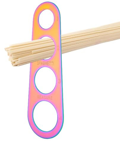 Strumento Di Misura Di Pasta - Porzione Di Misurazione Degli Spaghetti | Gadget Di Controllo Della Pasta D'acciaio | Dispositivo Di Misuratore Del Righello SPAGHETTI Quick Spaghetti | 4 Dimensioni Da
