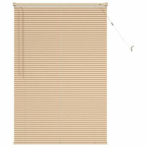 vidaXL Persiana Veneciana Marrón Claro con Patrón 150 x 70 cm PVC, Persiana Veneciana Moderna y Resistente para Oficina en casa, filtra luz, Protege privacidad, Uso Interior