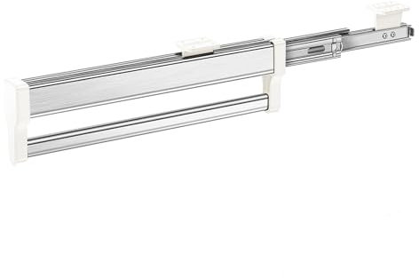 Ausziehbare Kleiderstange zum Herausziehen der Kleiderbügel Verstellbarer Kleiderschrank Teleskopstange Kleiderstange 397mm Weiß