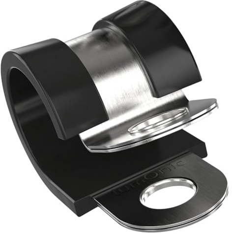 Lumonic 10x 10mm Rörklämmor med gummiblandning I Kabelklämmor för skruvning I Slangklämma 10mm, Rörklämmor, Fästklämma 10mm, Rörfäste