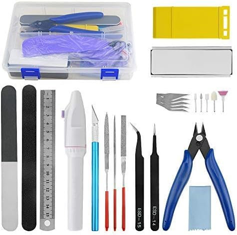BGTXINGI Lot de 24 outils de base pour modélisme Gundam - Kit d'outils de réparation et de fixation