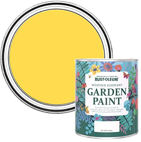 Rust-Oleum Yellow Mould Resistant Garden Paint in Matt Finish - Lemon Sorbet 750ml