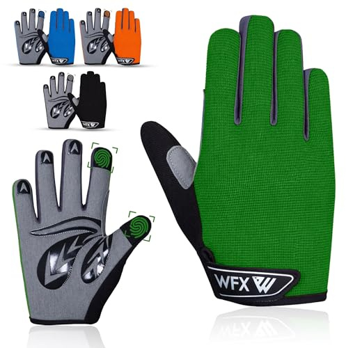 WFX Gants de Cyclisme pour Enfants, garçons et Filles, Gants d'équitation antidérapants pour écran Tactile pour Enfants, pour Sports de Plein air, vélo de Route, VTT, Paire de Gants de vélo