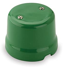 Amarcords - Scatola di derivazione in porcellana vintage. Copri cavi e copri fili in ceramica retrò per il collegamento elettrico con fili elettrici a vista colore VERDE