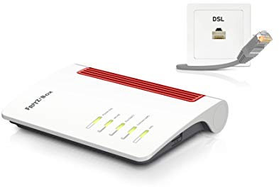 AVM FRITZ!Box 7530 WLAN AC+N Router (DSL/VDSL 866 MBit/s (5GHz) & 400 MBit/s (2,4 GHz), bis zu 300 MBit/s mit VDSL-Supervectoring 35b, WLAN Mesh, DECT-Basis, Media Server, Rot, Weiß) (Generalüberholt)