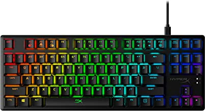 HyperX Alloy Origins Core – Tenkeyless Mechanical Gaming Keyboard, Compact, TKL, RGB LED Backlit, Red Switch (Lineal), Inglés (EE.UU.)