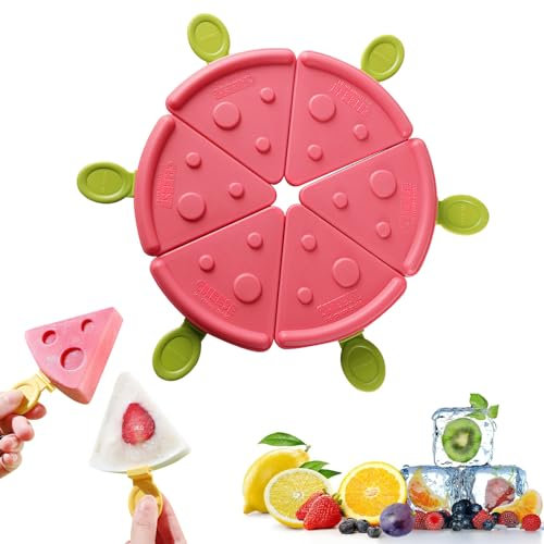FePen Moule à Glace 6 pièces, Moule à Glace Empilable, Moules à Glaces Créatifs en Forme de Fromage, Moules à Glace Réutilisables (Red)