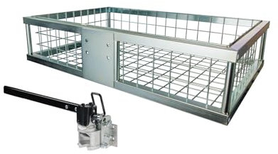 EUROHUNT Heckträger für Anhängerkupplung 890x585x200 mm verzinkt, Gewicht 11kg, Robuster Wildträger, ideal für Jäger (Heckträger mit abklappbarer Schnellkupplung)