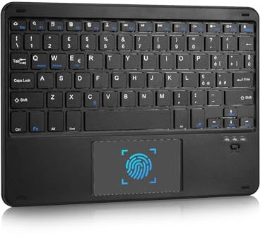 LAMA Tastiera Wireless con Touchpad Bluetooth Ultra Sottile, Universale per Tablet/iOS/Android/Windows/Laptop/Computer/Telefono