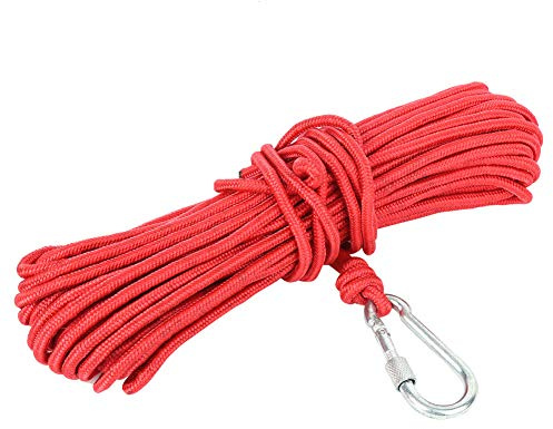Corde de Pêche Robuste de 20 M avec Forte Force Traction et - pour la Pêche à l'aimant, Le Camping, la Randonnée, Navigation Plaisance, Laisse Chiens, Les Activités Plein Air - Polyester, Résistant
