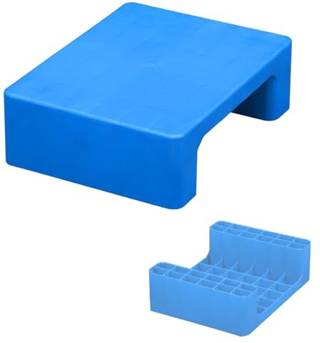 Paletas de plástico ligeras e impermeables, almohadillas de almacenamiento apilables para logística y almacenamiento, paletas de suelo amarillas para un envío y nización eficientes