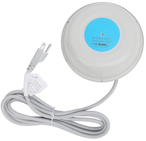 Masyrt Floating Heater with 3 Meter Cable,Floating Outdoor Pond De Icer Heater with Built in Thermostat Control,500W Safe Efficient Anti Bite Protection Pond De Icer for Fish Ponds