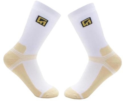 perfk Calcetines de Patinaje artístico, Medias hasta, Transpirables, Ideales para Patinaje sobre Hielo, Calcetines de esquí cómodos para niños, S, Blanco