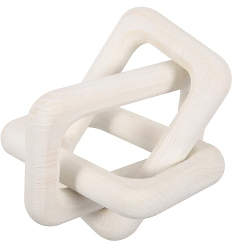 GOOHOCHY Decorazione a Catena Nodo in Legno di Pino Ornamento Rustico da Parete per Soggiorno e Camera da Letto Accessorio Compatto per Mensole e Arredamento D’Ingresso