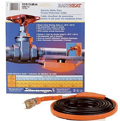EasyHeat 30' Pipe Heating Cable, Prevent Pipe Freeze, Easy to Use, 7 Watt per foot, 210 Watts