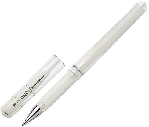 uni-ball 146801 - Signo UM-153 penna roller in gel, larga, 1,0 mm, bianca, 1 pezzo