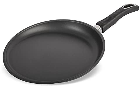 Original Gundel GUSS-CREPES-PFANNE flach, Ø 28 cm, Höhe 1 cm, BIOTAN-Oberfläche, PFOA-frei, Akku-Therm Boden - fester Stiel