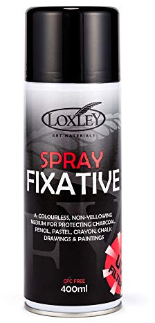 Artists Spray Fixative with UV Protection; protects Pastel, Charcoal, Inkjet from smudging. Large 400ml can