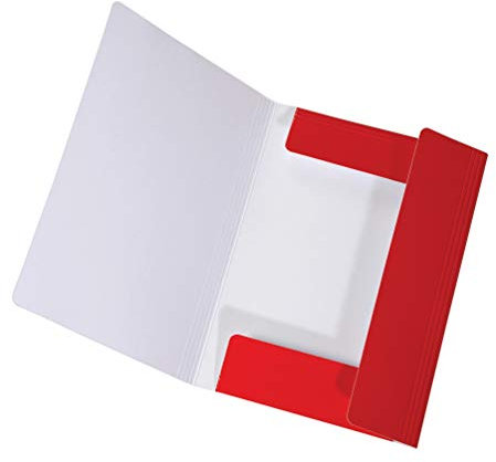 Original Falken Sammelmappe LongLife. Aus extra starkem Karton mit 3 Klappen und Gummiband für DIN A3 rot Aufbewahrung-Mappe Zeichenmappe ideal für Büro und Schule