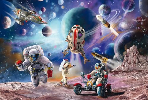 Schmidt Spiele 56539 Mission Spatiale, Puzzle pour Enfants de 200 pièces en Carton d'herbe