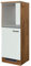 Flex Well Demi-Geräteumbauschrank Demi-Kühlschrank- und Herdumbauschrank Umbauschrank - 1-türig - 60 cm breit - Creme Matt-Lancelot Eiche