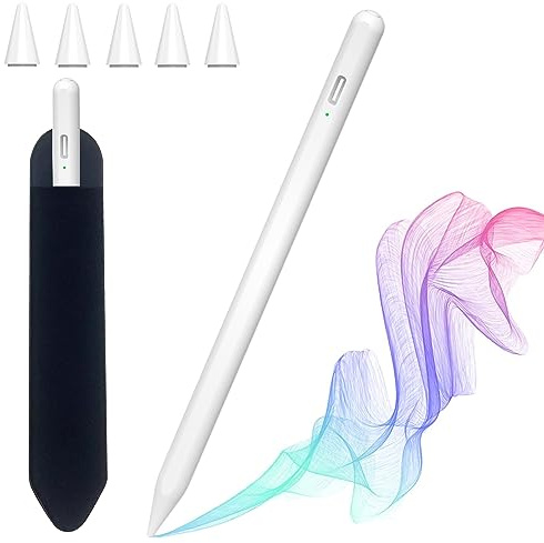 Stylet iPad 10&11e Génération, Stylet Tablette pour iPad 2018-2026, Pencil iPad, Stylo pour iPad avec Rejection de la Paume Tactile Haute Précision, Convient pour iPad 6/7/8/9/10/11,Air 3/4/5,Mini 5/6