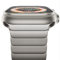 NewWays 49mm 46mm 45mm 44mm 42mm(Series 3 2 1) Metal Strap Compatible with Apple Watch,Solid Stainless Steel Link Replacement Band for iWatch Ultra/Ultra2,Series 10/9/8/7/6/5/4/3/2/1/SE,Titanium