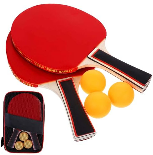 Premium Tischtennis Schläger Set,Tischtennisbälle mit Tasche,Tischtennisschläger Set mit 2 Hochelastische Tischtennisschläger 3 Tischtennis Bälle für Anfänger Wettbewerbe Heimunterhaltung