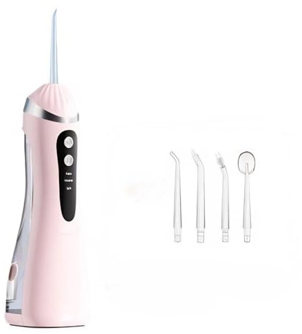 Idropulsore dentale senza fili per adulti - Pulitore dentale ad ultrasuoni con batteria da 30+ giorni, Irrigatore orale impermeabile IPX6, design semitrasparente da 300 ml