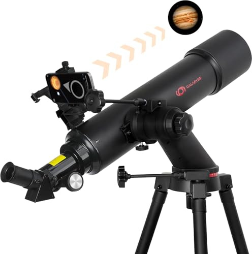Telescope,GALAEYES 100mm Aperture 600mm FL,w/StarFinding Sys, Telescope for Adults High Powered, with Precision Adjust,Aperture 100mm