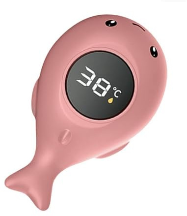 Thermomètre De Bain Pour Bébé, Moniteur De Température 5X12cm Digital Étanche Et Mesure Précise De La Température Pour Sécurité Enfant Garçons Et Filles (Rose)