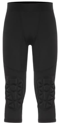 Okiyakusama Pantalones de Compresión para Niños Diseñados con Acolchado Resistente a Golpes Tejido Elástico Y Uso Prolongado Adecuados para Entrenamiento de Fútbo