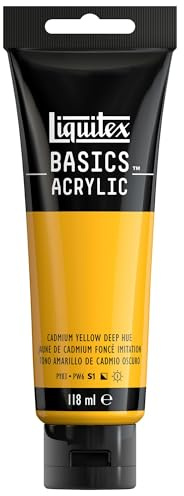 Liquitex Basics Acrylic, 118 ml Tube - Cadmium Yellow Deep Hue