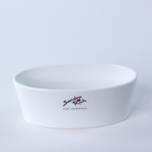 Ciotola in Porcellana OVALE Scodella Porcellana Ciotola fiori Vassoio di tabella bianca, 12,5 x 5 cm