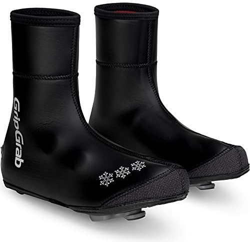 GripGrab Arctic Couvre-Chaussures Vélo de Course Hiver Doublés Unisex-Adult, Noir, S