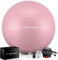 EliteAthlete Gymnastikball Sitzball Büro ergonomisch mit Anti Burst System - Fitness Pilates Schwangerschaft - Schwangerschaftsball Fitnessball Yogaball - Yoga Ball 75 cm inkl. Luftpumpe