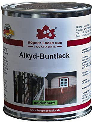 Höpner Lacke Alkyd Coloured Varnish Semi-Gloss 750 ml Alkyd Resin Varnish Alkyd Varnish (Chocolate Brown RAL 8017)