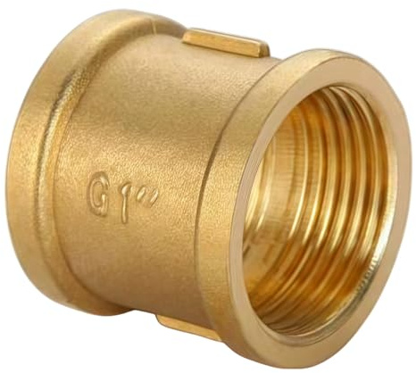 Mässingsmuff med G1-tums (Ø 30,5 mm) inv./inv. gänga, 1 stycken, kopplingar för anslutning av rör