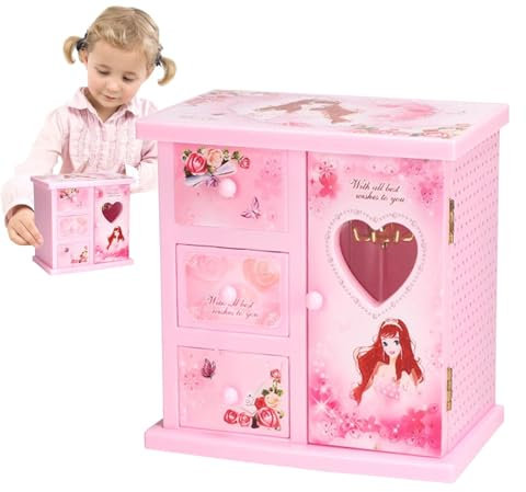 Ballerina Jewellery Box for Girls - Musical, Pink Design for Organizing Jewellery