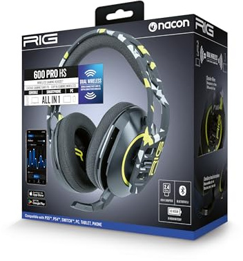 Nacon RIG 600 Pro HS Auriculares Gaming Inalámbricos - Camuflaje