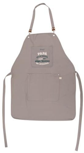 Mr. Wonderful - Delantal - Papá en la cocina: algo bueno se avecina - Delantal realizado en algodón con mensaje para padres - Ideal para regalar