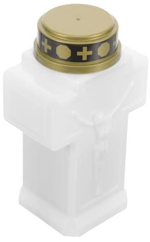 DIYEAH Luz De Vela Electrónica Para Cementerio Decoración De Jardín Conmemorativo Vela Sin Para Tumbas Exteriores Batería Para Jardines