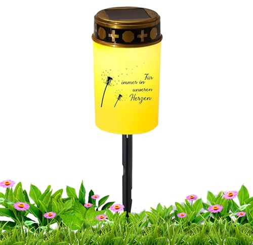 Zuasdvnk Luci LED Per Tombe | Lampada a LED da Giardino,Luce a Esterna Memoriale per Giardino Cimitero Sentiero Tombale Cortile Casa e Decorazioni per Feste all'Esterno