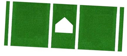 Baseball slagmatta softboll matta hög halkfri baksida baseball träffar för och kanna hem (grön 116 x 300 cm)
