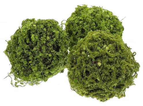 HOMSFOU 3 Pezzi Palla di Piante Artificiali Sospese in Plastica, Sfere di Arte Topiaria Finte Verdi per Decorazioni Casa, Negozi e Feste, Palline Decorative Foglie Realistiche