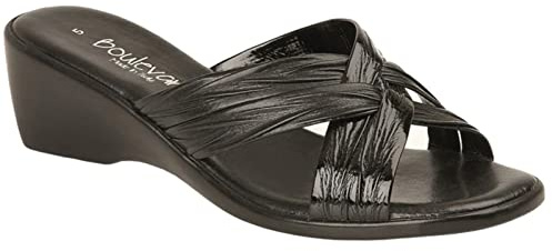 Boulevard Womens/Ladies X Over Mule Sandals