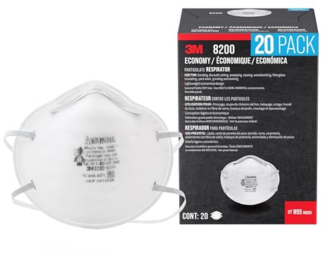 3M Safety -A Sanding and Fiberglass Respirator, 20-Pack