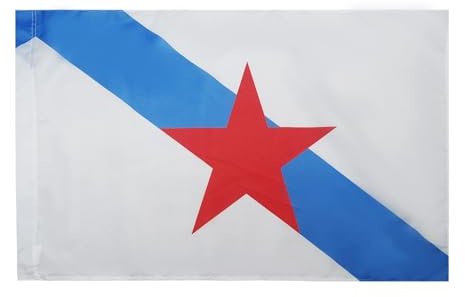 AZ FLAG Bandera de Galicia ESTRELEIRA 150x90cm para Palo - Bandera INDEPENDENTISTA GALLEGA - NACIONALISMO Gallego 90 x 150 cm