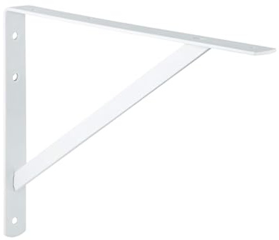 Console per carichi pesanti Gedotec | Angolo parete | Atena | Profondità 400 mm | Trasportino pesante bianco | Capacità di carico 300 kg | Reggimensola in acciaio massiccio | 1 pezzo - reggimensola